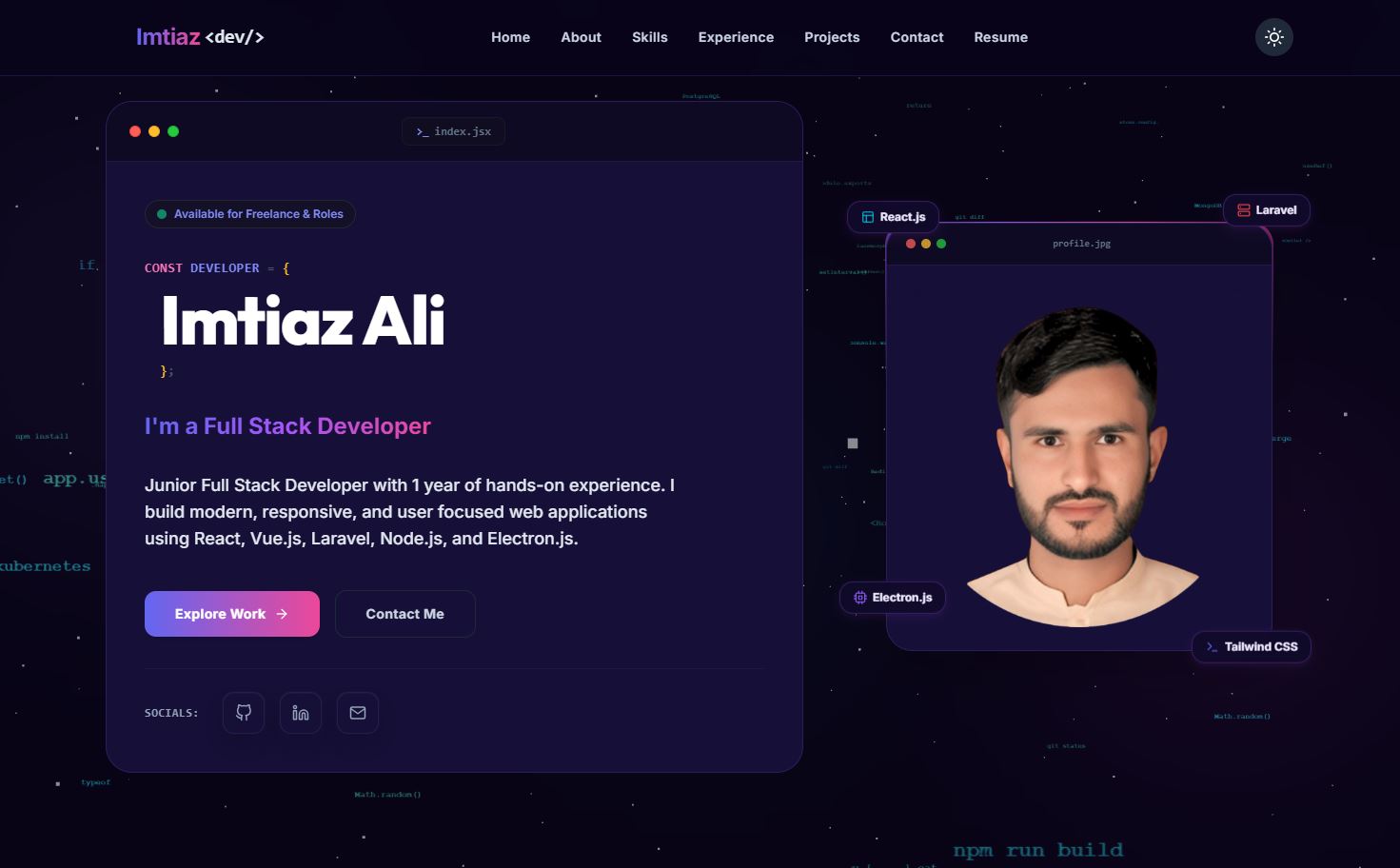 Imtiaz Ali | Full Stack Developer